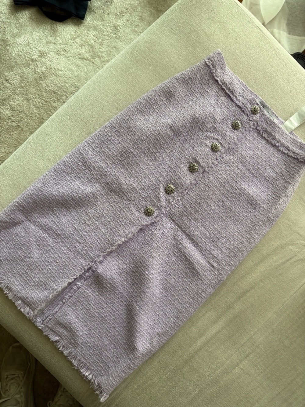 Zara purple tweed skirt